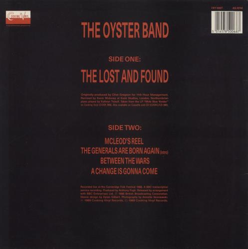 The Oyster Band The Lost And Found 12" vinyl single (12 inch record / Maxi-single) UK OAA12TH402114