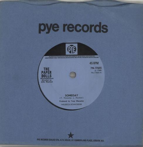 The Paper Dolls Someday 7" vinyl single (7 inch record / 45) UK U--07SO687552