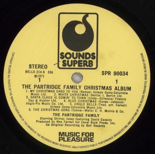 The Partridge Family Christmas Album vinyl LP album (LP record) UK PTFLPCH458644