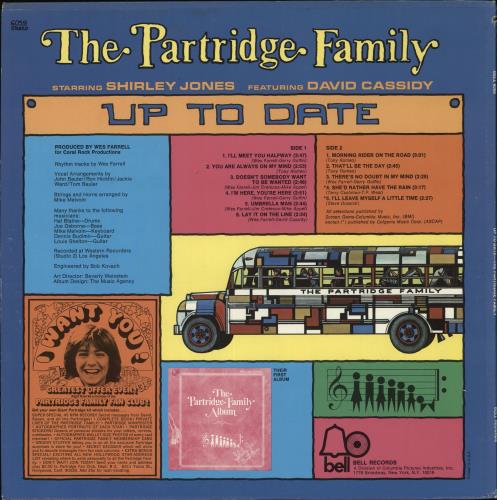 The Partridge Family Up To Date vinyl LP album (LP record) US PTFLPUP724715
