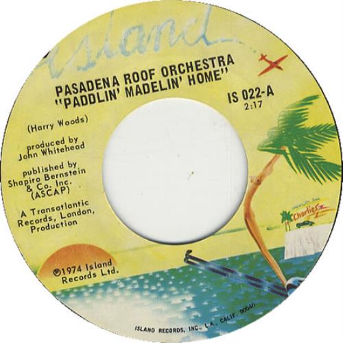 The Pasadena Roof Orchestra Paddlin' Madelin' Home 7" vinyl single (7 inch record / 45) US OOQ07PA451232