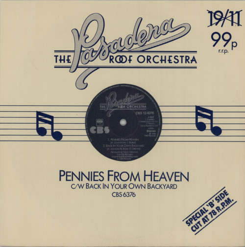 The Pasadena Roof Orchestra Pennies From Heaven 10" vinyl single (10 inch record) UK OOQ10PE605951