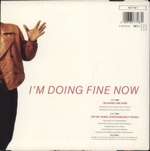The Pasadenas I'm Doing Fine Now 7" vinyl single (7 inch record / 45) UK PSD07IM695879