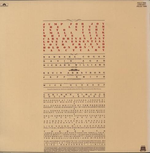 The Passions Sanctuary vinyl LP album (LP record) UK ONSLPSA681882