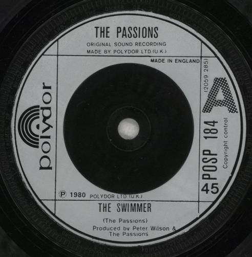 The Passions The Swimmer - P/S 7" vinyl single (7 inch record / 45) UK ONS07TH882912