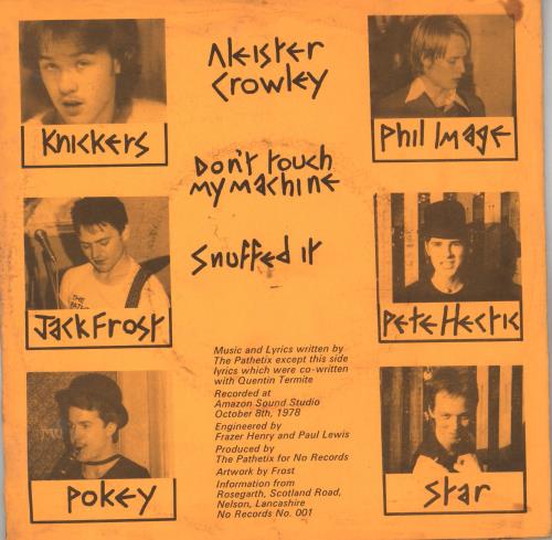 The Pathetix Aleister Crowley EP 7" vinyl single (7 inch record / 45) UK X7H07AL669665