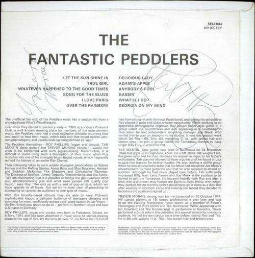 The Peddlers The Fantastic Peddlers - Autographed vinyl LP album (LP record) UK PEZLPTH530069