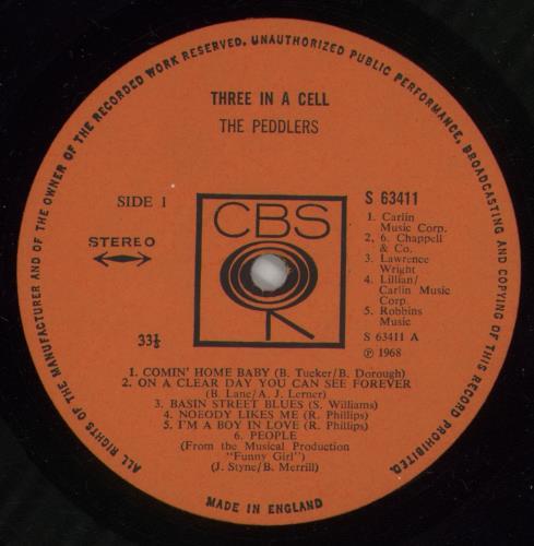 The Peddlers Three In A Cell vinyl LP album (LP record) UK PEZLPTH548027