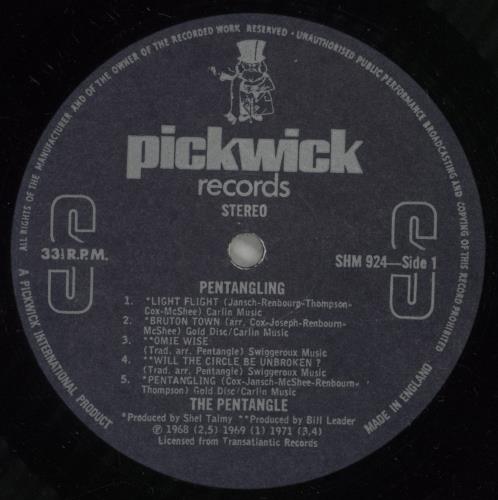 The Pentangle Pentangling vinyl LP album (LP record) UK PNTLPPE289339