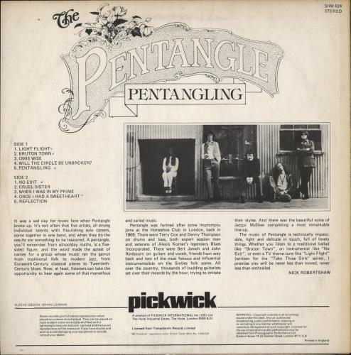 The Pentangle Pentangling vinyl LP album (LP record) UK PNTLPPE289339
