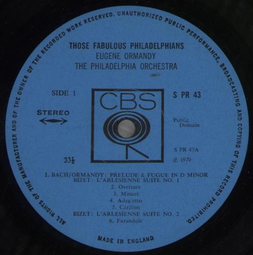 The Philadelphia Orchestra Those Fabulous Philadelphians vinyl LP album (LP record) UK XJ7LPTH641908