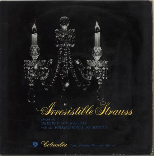 The Philharmonia Orchestra Irresistable Strauss vinyl LP album (LP record) UK UQ7LPIR710861