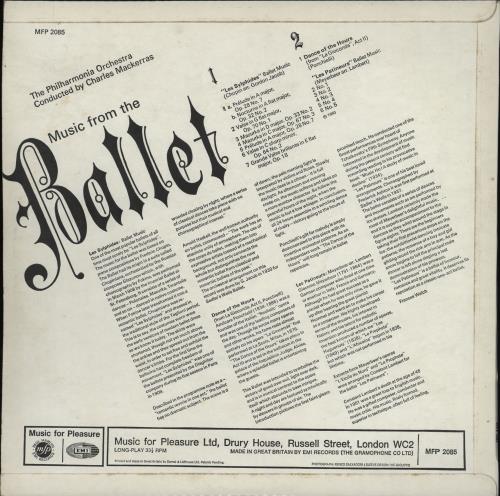 The Philharmonia Orchestra Music Of The Ballet vinyl LP album (LP record) UK UQ7LPMU765619