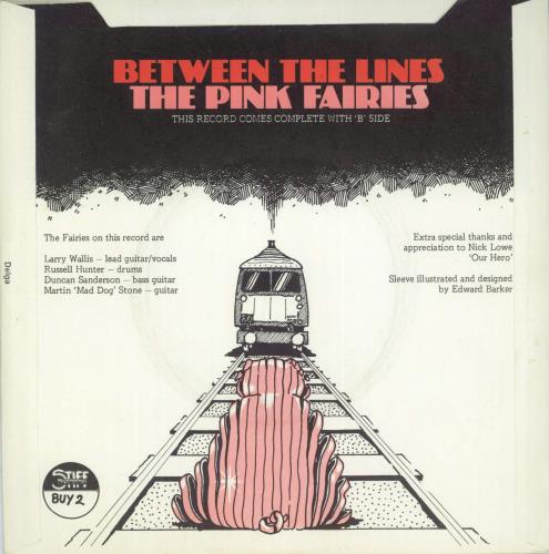 The Pink Fairies Between The Lines - 4-Pr - P/s 7" vinyl single (7 inch record / 45) UK PFA07BE870220
