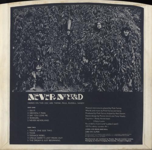 The Pink Fairies Never Never Land - 1st - EX vinyl LP album (LP record) UK PFALPNE580267