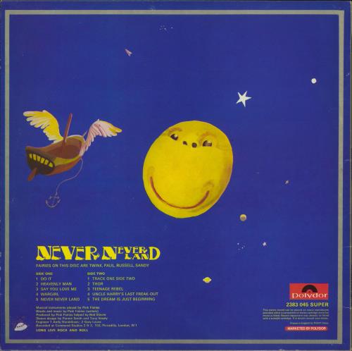 The Pink Fairies Never Never Land - 3rd vinyl LP album (LP record) UK PFALPNE814842