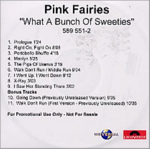 The Pink Fairies What A Bunch Of Sweeties CD-R acetate UK PFACRWH219372