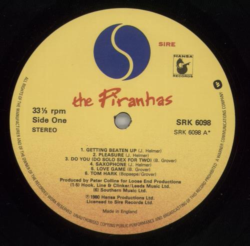 The Piranhas The Piranhas - stickered vinyl LP album (LP record) UK TPILPTH278637