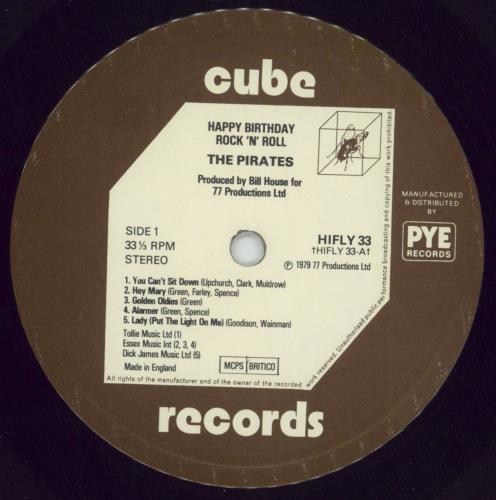 The Pirates Happy Birthday Rock�N�Roll + flexi vinyl LP album (LP record) UK IRALPHA654771