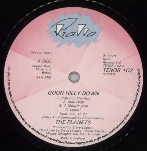 The Planets (Steve Lindsey) Goon Hilly Down vinyl LP album (LP record) UK 0TPLPGO846458