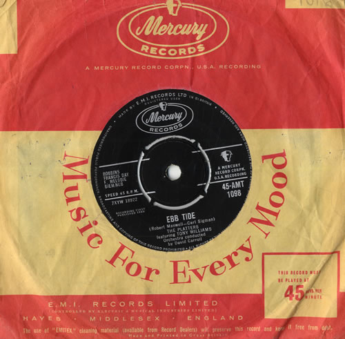 The Platters Ebb Tide 7" vinyl single (7 inch record / 45) UK TTS07EB557257