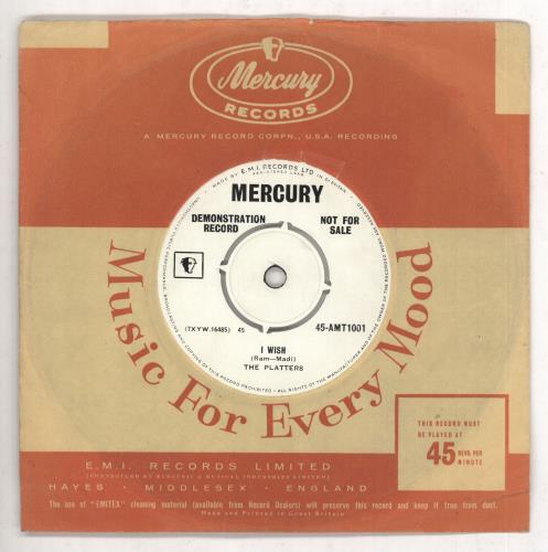The Platters I Wish 7" vinyl single (7 inch record / 45) UK TTS07IW739609