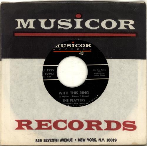 The Platters With This Ring 7" vinyl single (7 inch record / 45) US TTS07WI698807