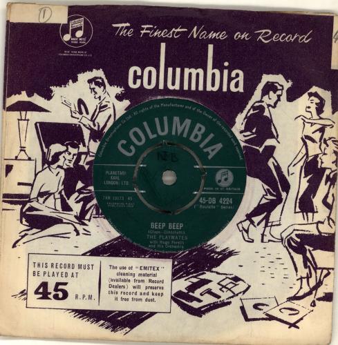 The Playmates (60s) Beep Beep 7" vinyl single (7 inch record / 45) UK YN607BE688533