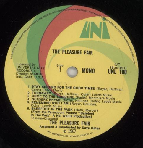 The Pleasure Fair The Pleasure Fair vinyl LP album (LP record) UK 9NMLPTH875787