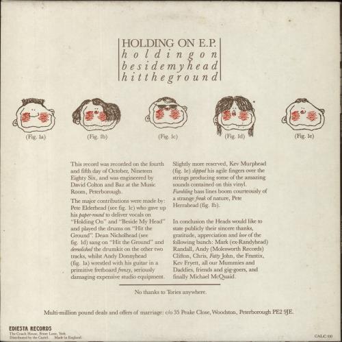 The Pleasure Heads Holding On 12" vinyl single (12 inch record / Maxi-single) UK T5912HO457764