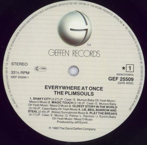 The Plimsouls Everywhere At Once vinyl LP album (LP record) Dutch WN9LPEV829303