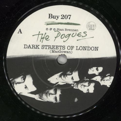 The Pogues Dark Streets Of London 7" vinyl single (7 inch record / 45) UK POG07DA178021
