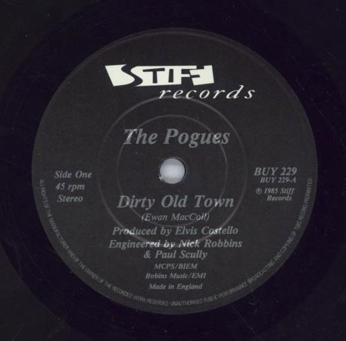 The Pogues Dirty Old Town + Poster 7" vinyl single (7 inch record / 45) UK POG07DI109385