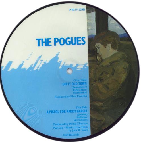 The Pogues Dirty Old Town 7" vinyl picture disc (7 inch picture disc single) UK POG7PDI21726