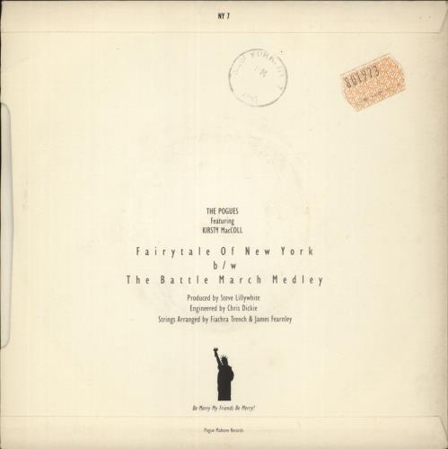The Pogues Fairytale Of New York 7" vinyl single (7 inch record / 45) UK POG07FA867562