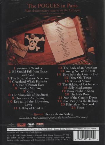 The Pogues In Paris - 30th Anniversary Concert At The Olympia - Sealed DVD-Audio disc French POGADIN876759