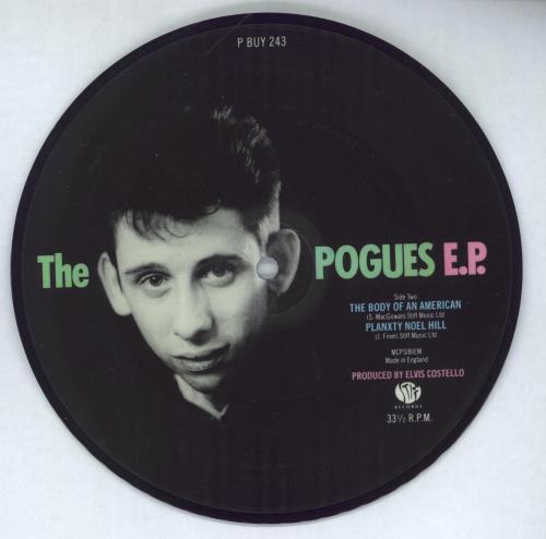 The Pogues Poguetry In Motion 7" vinyl picture disc (7 inch picture disc single) UK POG7PPO20133