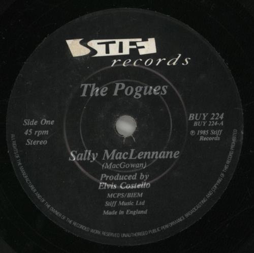 The Pogues Sally Maclennane - Poster Sleeve - EX 7" vinyl single (7 inch record / 45) UK POG07SA879220