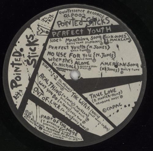 The Pointed Sticks Perfect Youth vinyl LP album (LP record) Canadian WX4LPPE867412