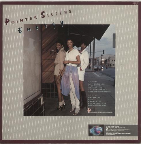 The Pointer Sisters Energy vinyl LP album (LP record) UK TPSLPEN290286