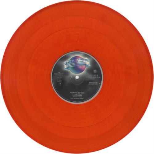 The Pointer Sisters Happiness - Orange Vinyl 12" vinyl single (12 inch record / Maxi-single) US TPS12HA402406