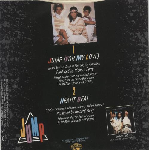 The Pointer Sisters Jump (For My Love) 7" vinyl single (7 inch record / 45) UK TPS07JU235324