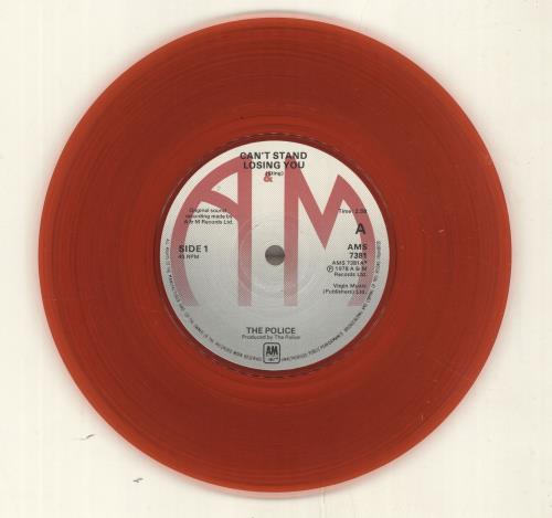 The Police Can't Stand Losing You - Red - P/S - EX 7" vinyl single (7 inch record / 45) UK POL07CA652442