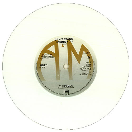 The Police Can't Stand Losing You - White - P/S 7" vinyl single (7 inch record / 45) UK POL07CA47586