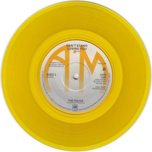 The Police Can't Stand Losing You - Yellow - P/S 7" vinyl single (7 inch record / 45) UK POL07CA218353