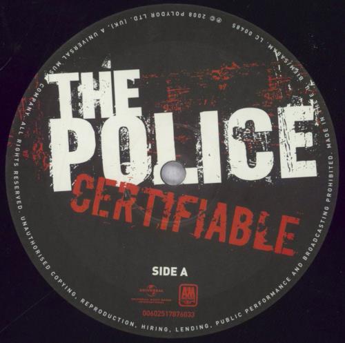The Police Certifiable: Live In Buenos Aires 3-LP vinyl record set (Triple LP Album) UK POL3LCE844049