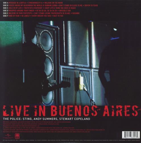 The Police Certifiable: Live In Buenos Aires 3-LP vinyl record set (Triple LP Album) UK POL3LCE844049