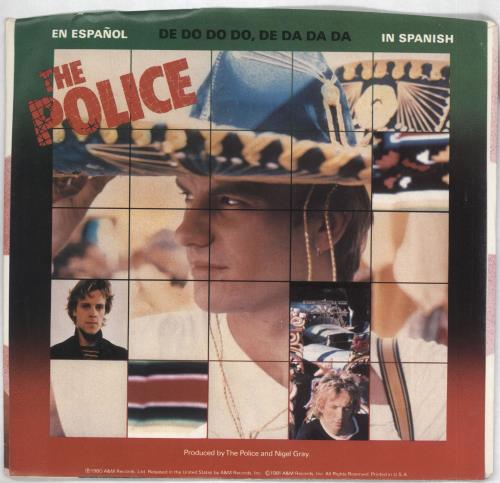 The Police De Do Do Do, De Da Da Da - Solid 7" vinyl single (7 inch record / 45) US POL07DE717464