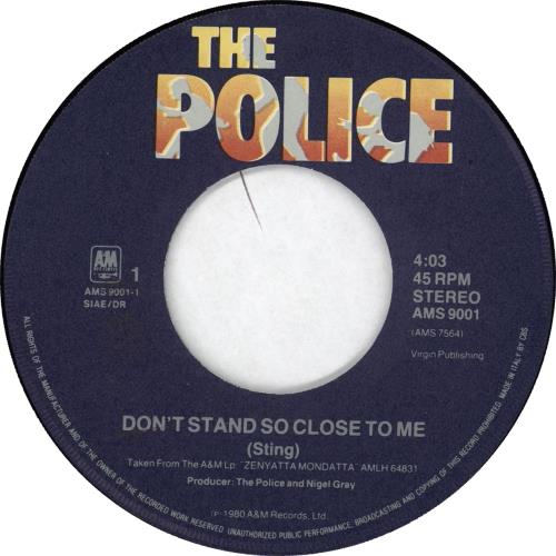 The Police Don't Stand So Close To Me 7" vinyl single (7 inch record / 45) Italian POL07DO717479
