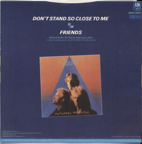 The Police Don't Stand So Close To Me 7" vinyl single (7 inch record / 45) Italian POL07DO717479